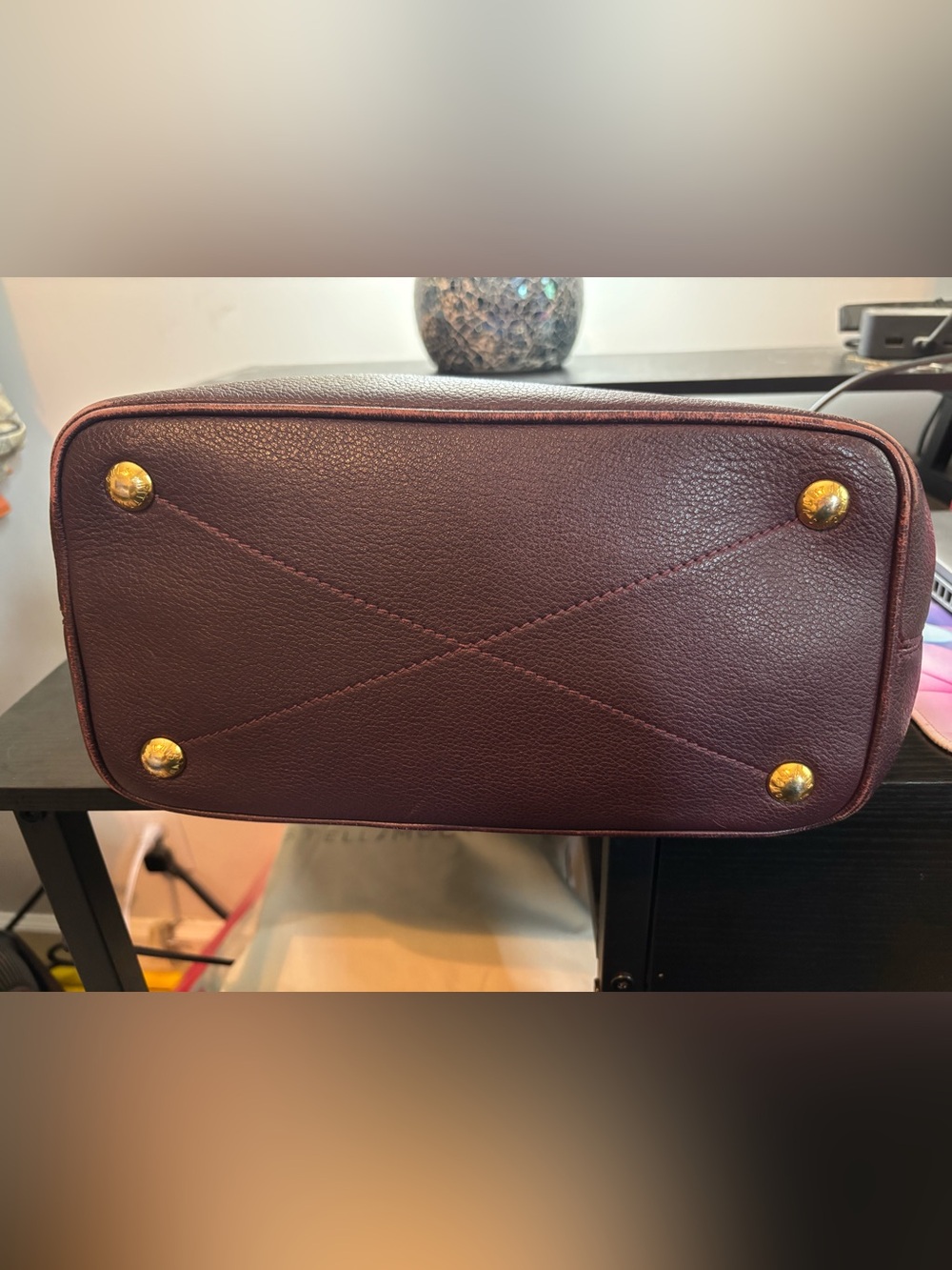 Authentic Louis Vuitton Citadine Empriente Leather Bag W/Dust Bag- Aube Purple - Picture 5 of 16